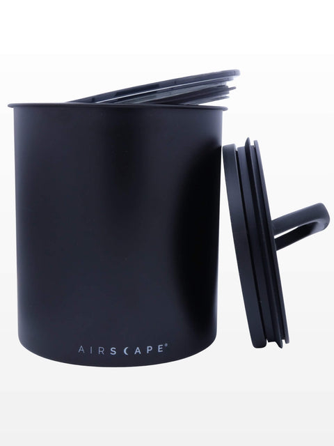 Airscape storage container with two lids, large size, black