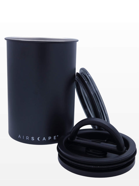 Airscape storage container with two lids, medium size, black