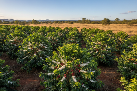 mare it not so green in the background and less hills, just some in the distance