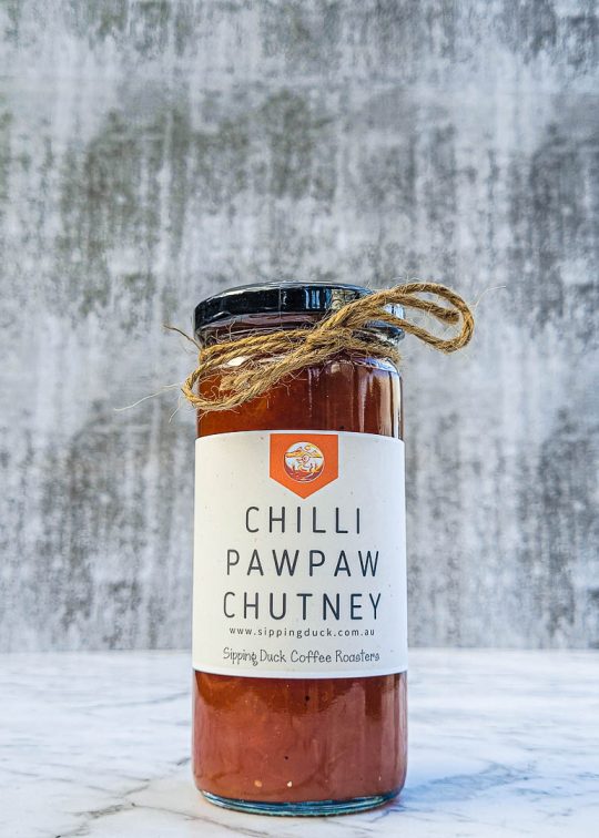 Chilli Pawpaw Chutney Sipping Duck