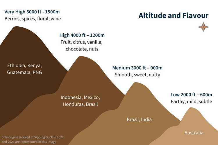 Altitude and flavour graph